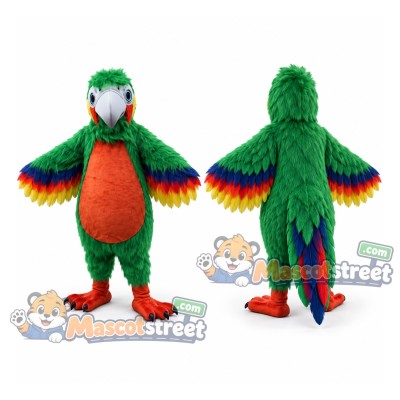 Green Parrot Mascot Costume Green Parrot Mascot Costume