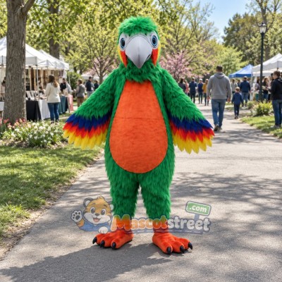 Green Parrot Mascot Costume