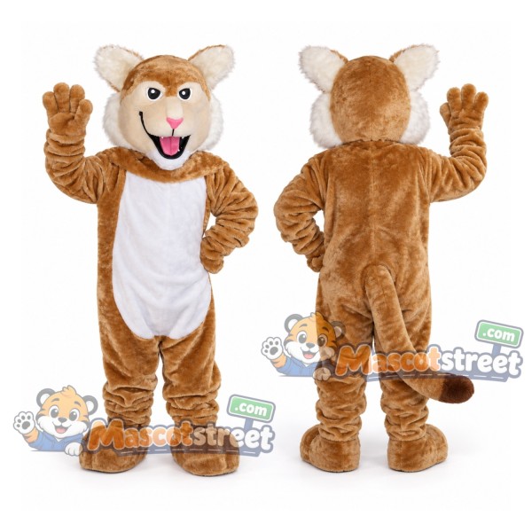 Tan Cougar Mascot Costume