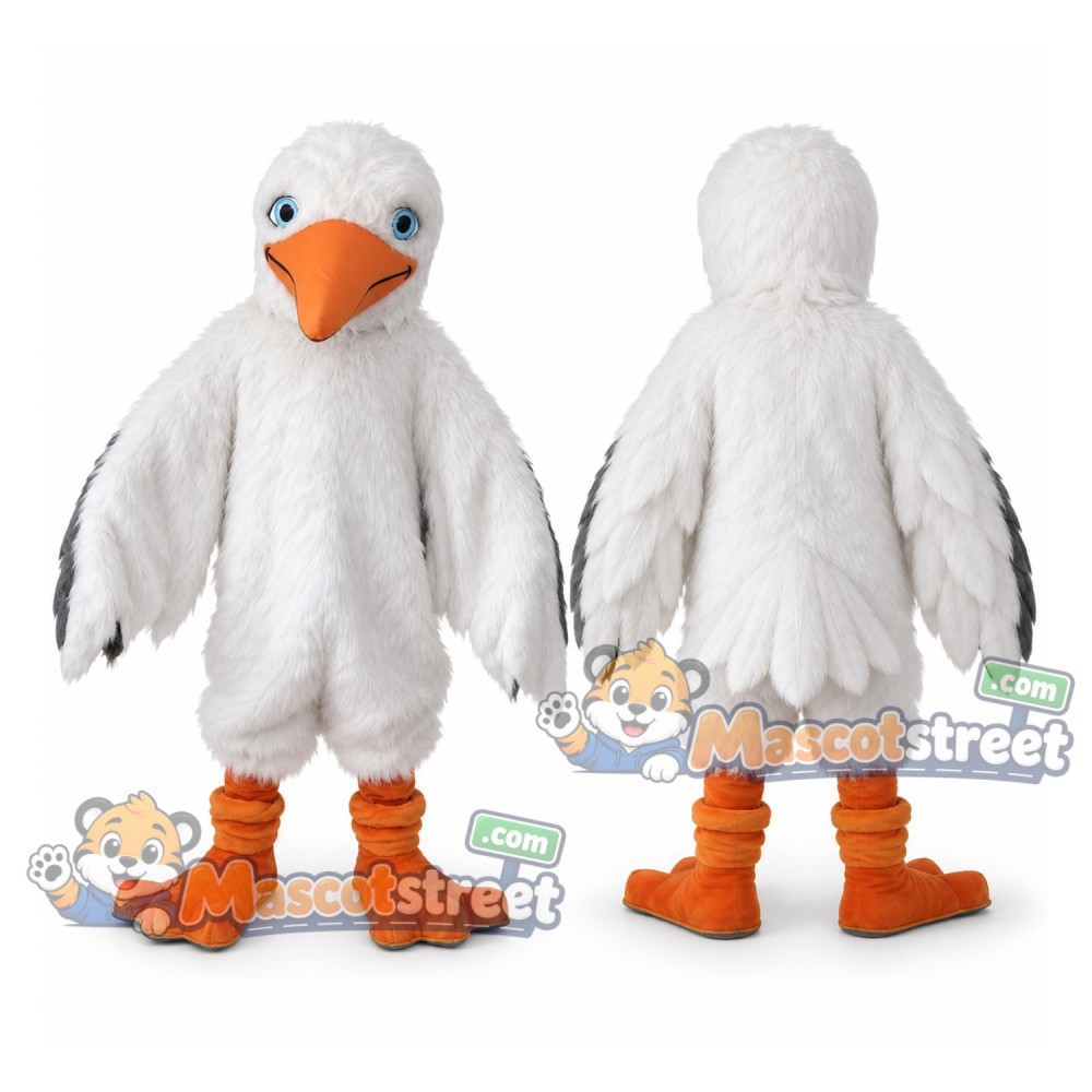 White Seagull Mascot Costume White Seagull Mascot Costume