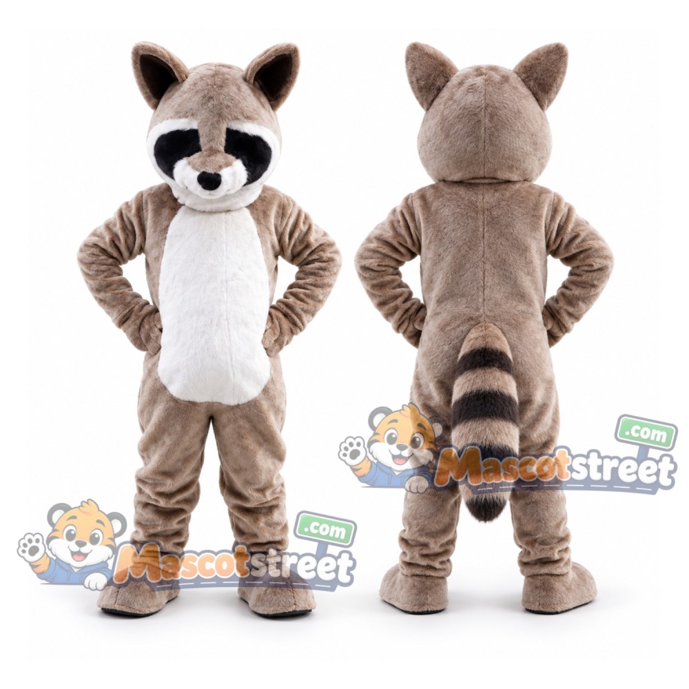 Gray Raccoon Mascot Costume Gray Raccoon Mascot Costume