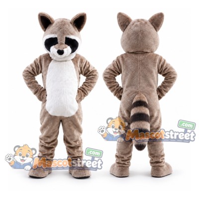Gray Raccoon Mascot Costume Gray Raccoon Mascot Costume