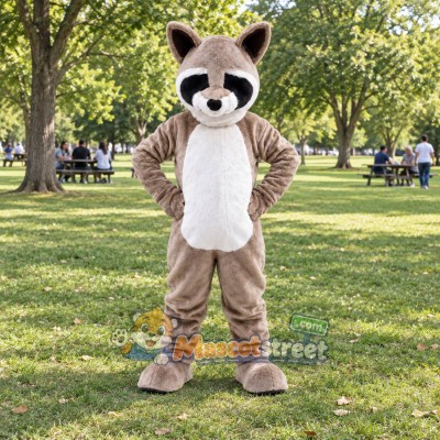 Gray Raccoon Mascot Costume Gray Raccoon Mascot Costume