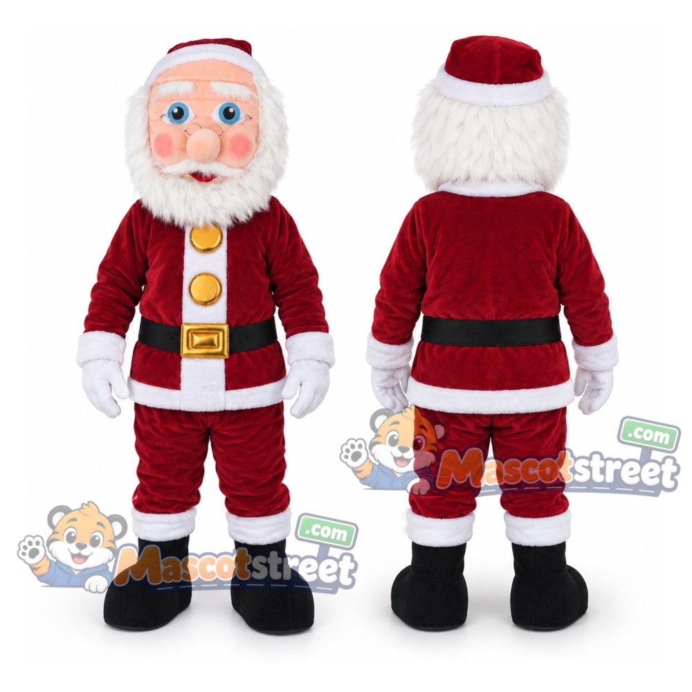 Santa Claus Mascot Costume with Red Suit and Red Hat Santa Claus Mascot Costume with Red Suit and Red Hat