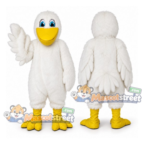 White Pelican Mascot Costume