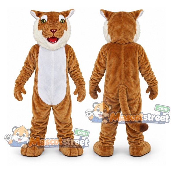 Brown Cougar Mascot Costume