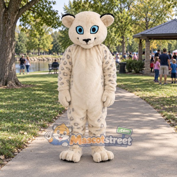 Snow Leopard Mascot Costume