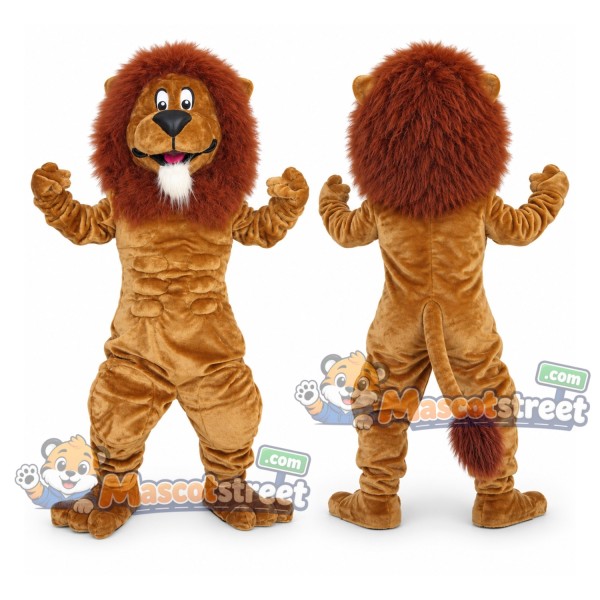 Brown Lion Mascot Costume