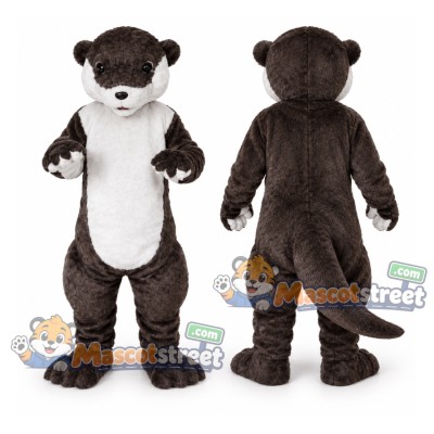 Brown Otter Mascot Costume Brown Otter Mascot Costume