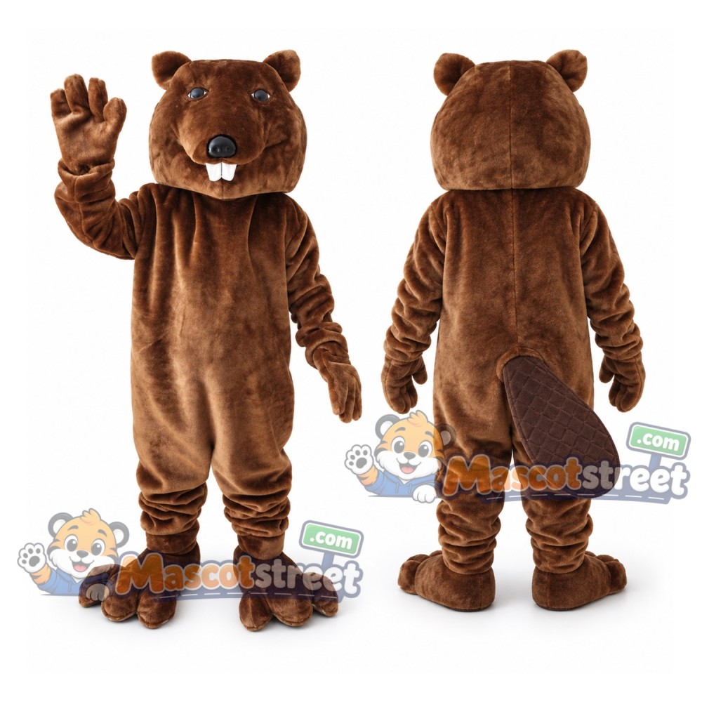 Brown Beaver Mascot Costume Brown Beaver Mascot Costume