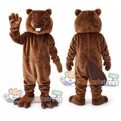 Brown Beaver Mascot Costume Brown Beaver Mascot Costume