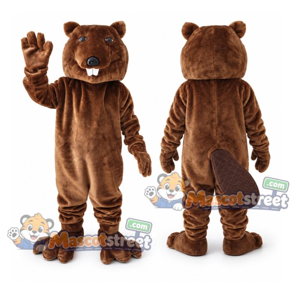 Brown Beaver Mascot Costume