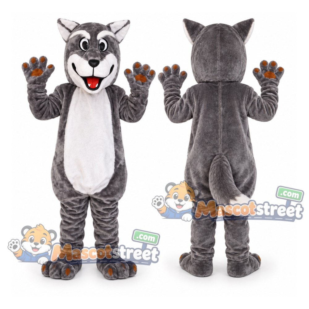 Gray Wolf Mascot Costume