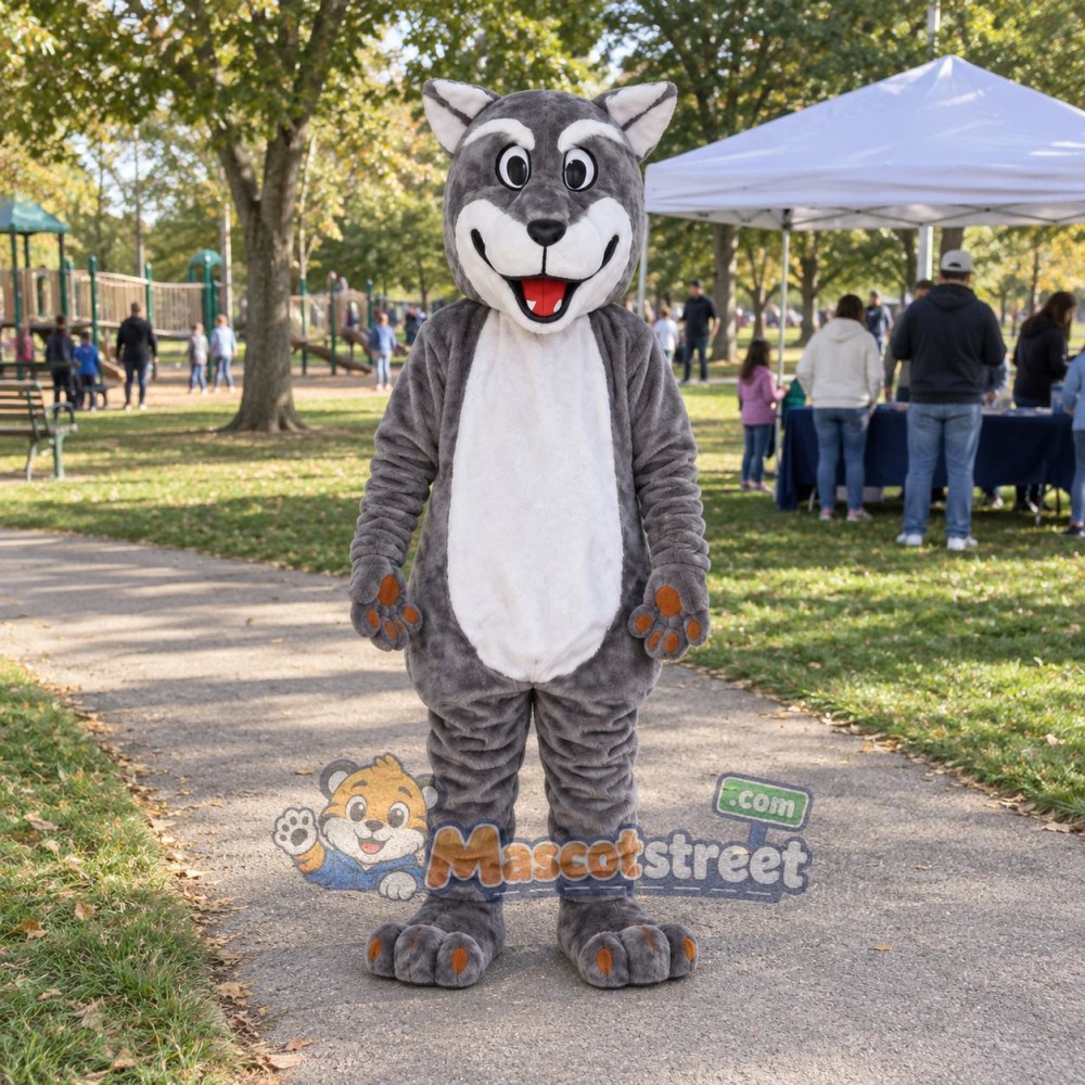 Gray Wolf Mascot Costume