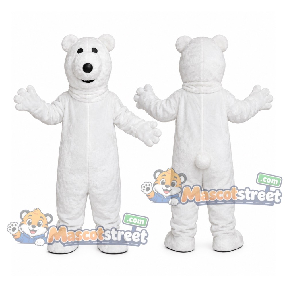 White Polar Bear Mascot Costume White Polar Bear Mascot Costume