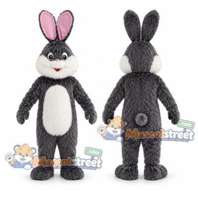 Gray Rabbit Mascot Costume