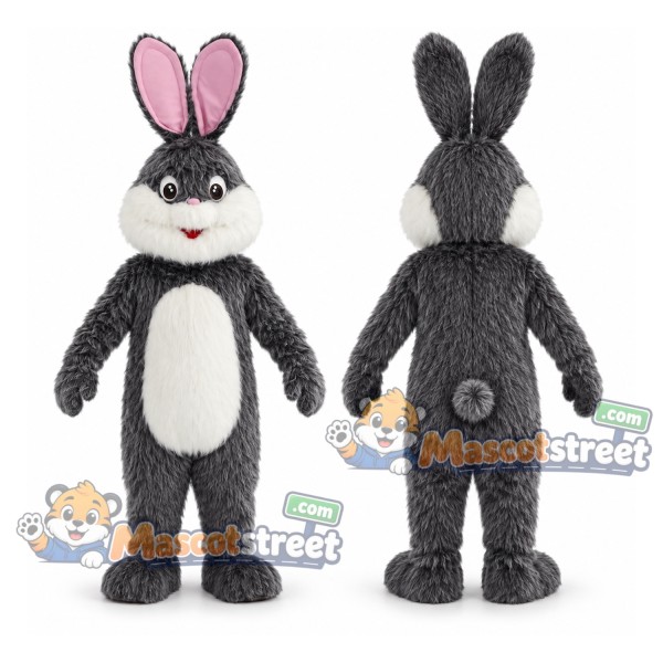 Gray Rabbit Mascot Costume