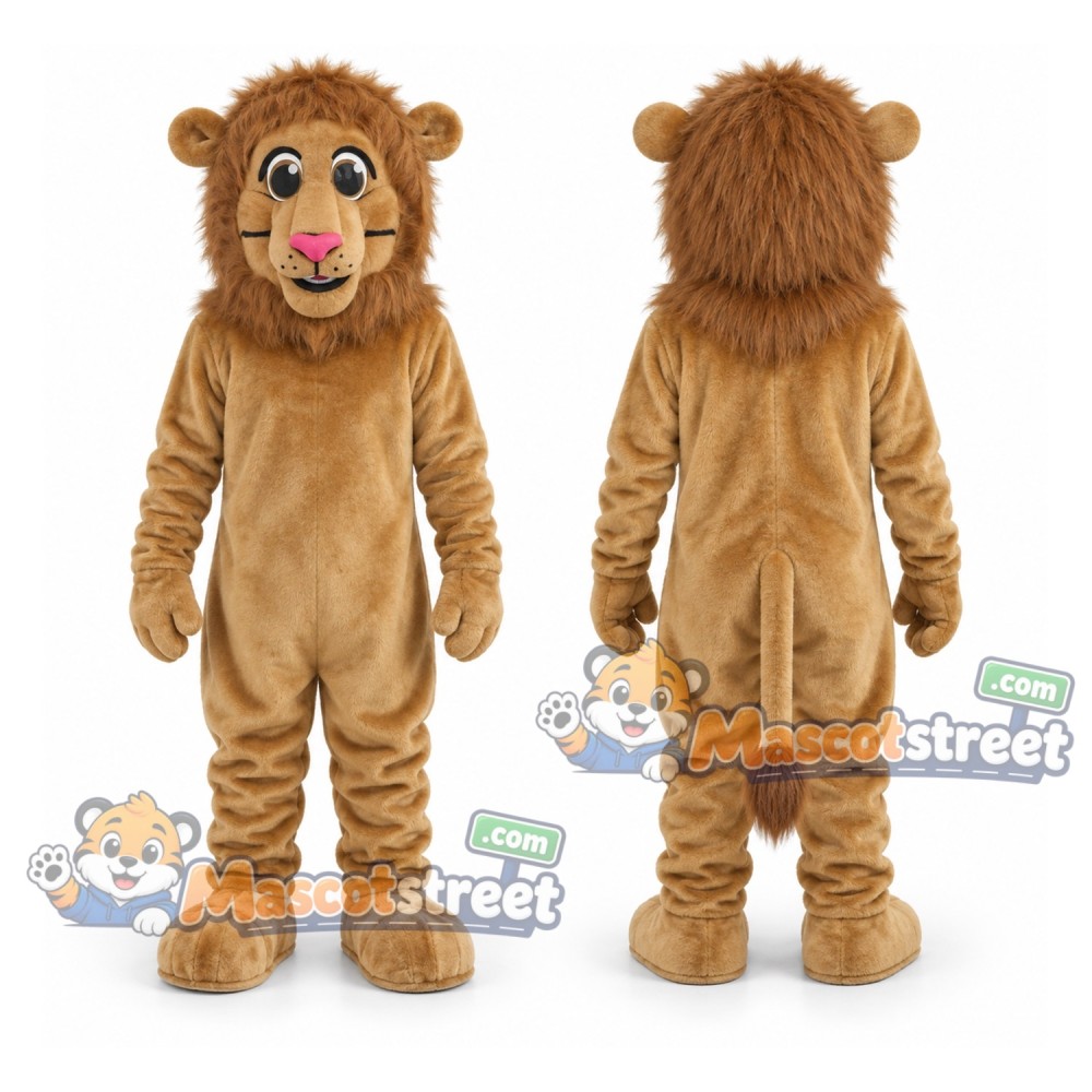 Tan Lion Mascot Costume Tan Lion Mascot Costume
