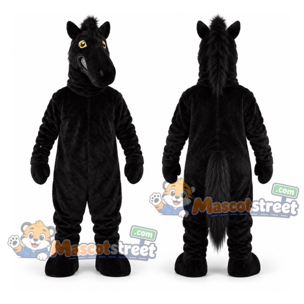 Black Horse Mascot Costume