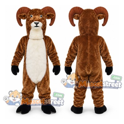Brown Ram Mascot Costume Brown Ram Mascot Costume