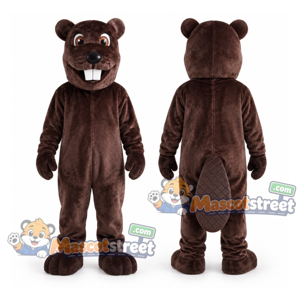 Brown Beaver Mascot Costume Brown Beaver Mascot Costume