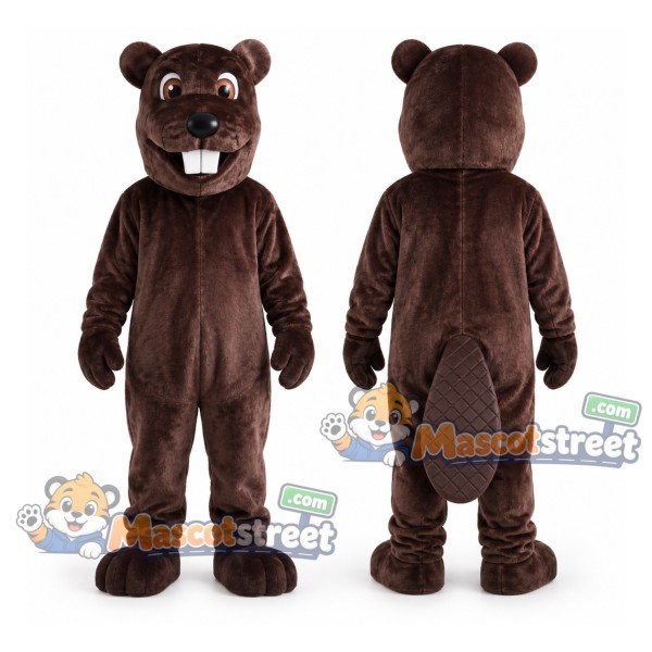 Brown Beaver Mascot Costume
