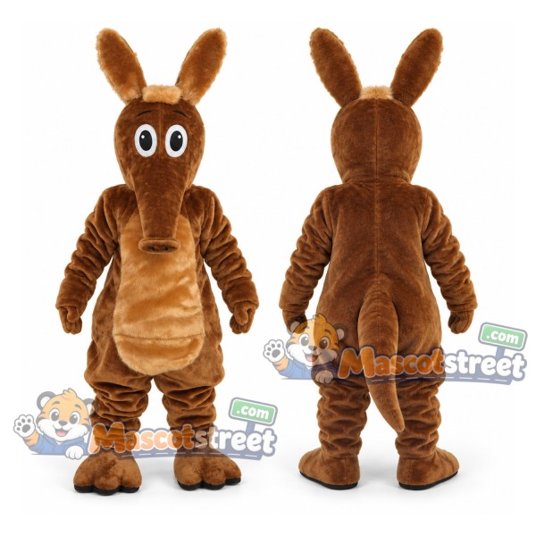 Brown Aardvark Mascot Costume