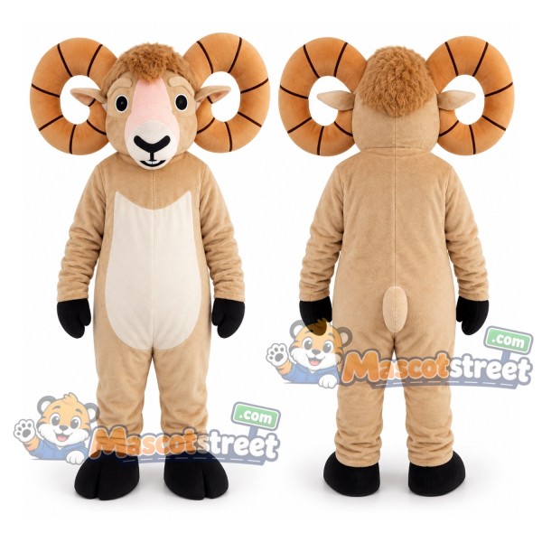Tan Ram Mascot Costume