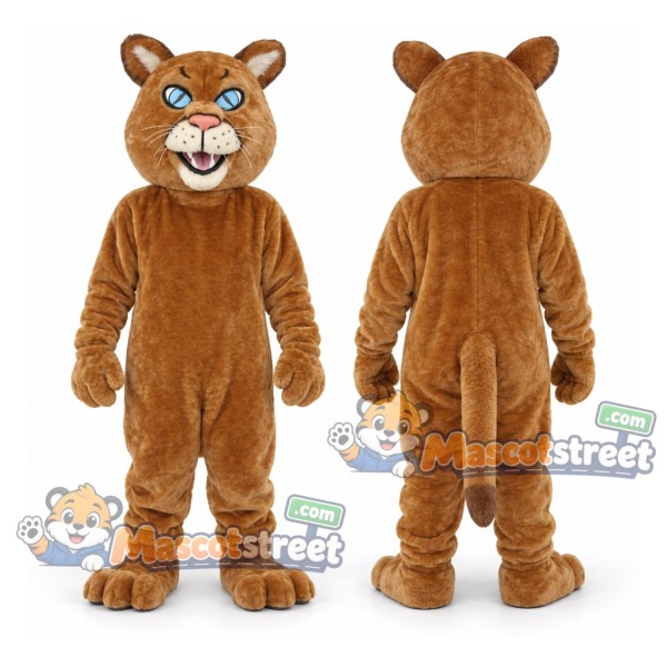Brown Cougar Mascot Costume
