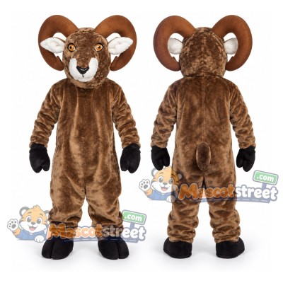 Brown Ram Mascot Costume Brown Ram Mascot Costume