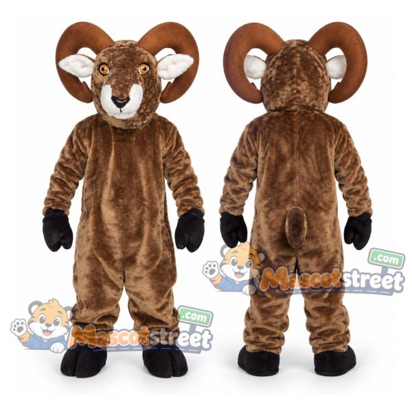 Brown Ram Mascot Costume