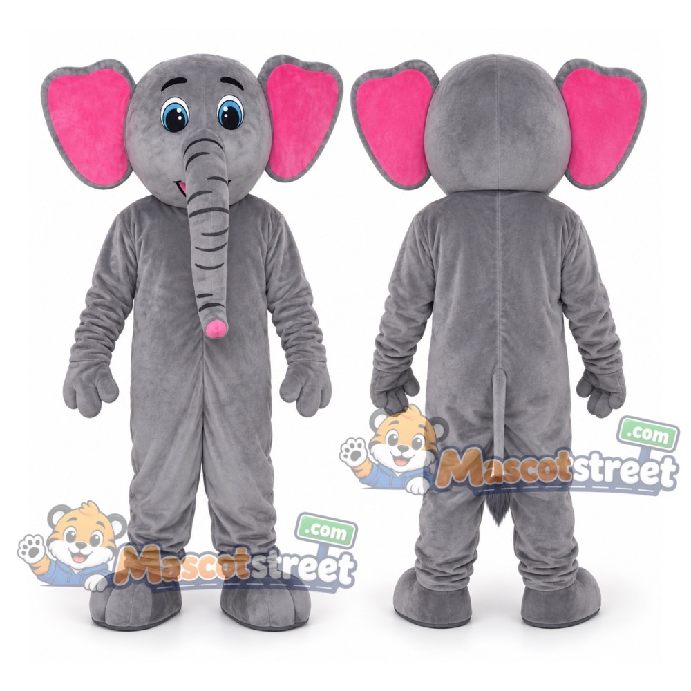 Gray Elephant Mascot Costume Gray Elephant Mascot Costume
