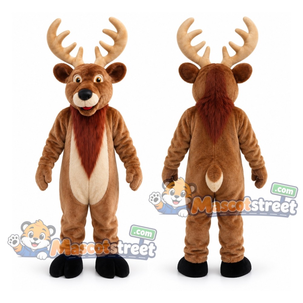 Brown Elk Mascot Costume Brown Elk Mascot Costume