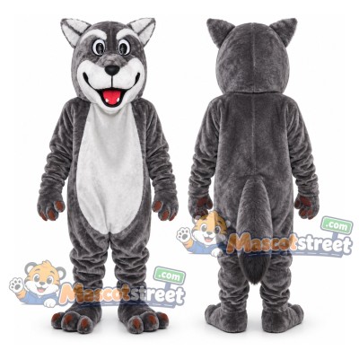 Gray Wolf Mascot Costume Gray Wolf Mascot Costume