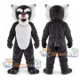 Black and White Bobcat Mascot Costume
