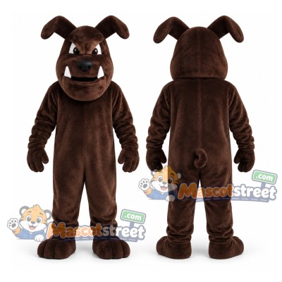 Brown Bulldog Mascot Costume Brown Bulldog Mascot Costume