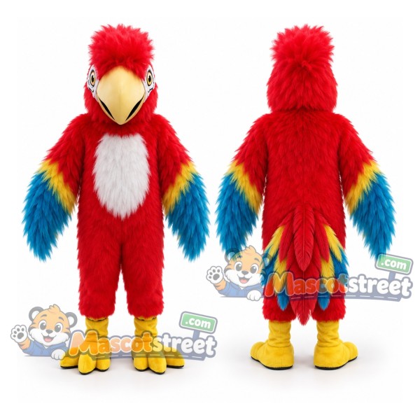 Red Parrot Mascot Costume