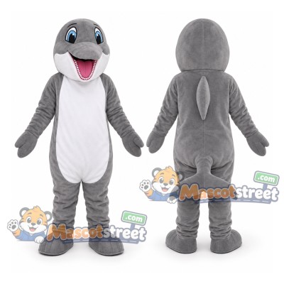 Gray Dolphin Mascot Costume Gray Dolphin Mascot Costume