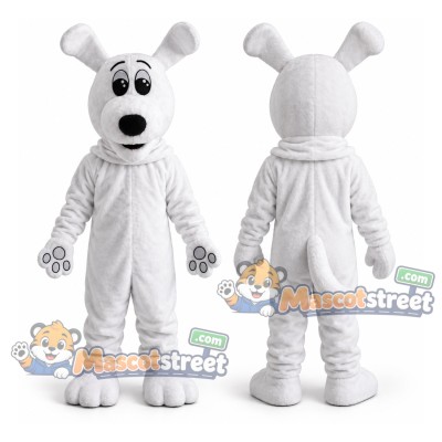 White Dog Mascot Costume White Dog Mascot Costume
