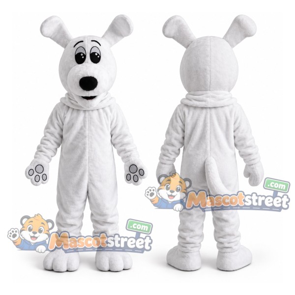White Dog Mascot Costume