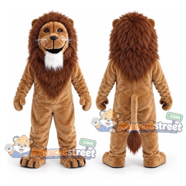 Brown Lion Mascot Costume