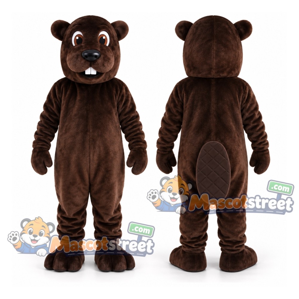 Brown Beaver Mascot Costume Brown Beaver Mascot Costume