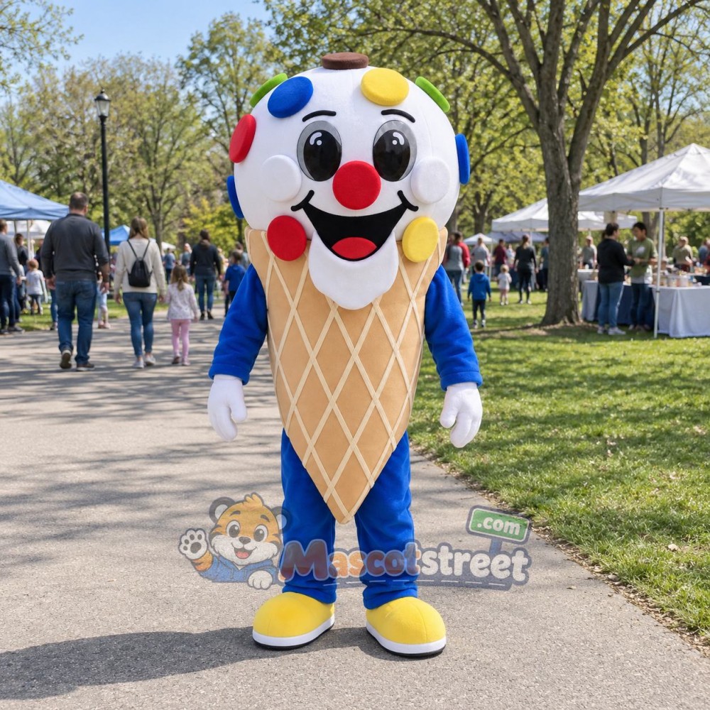 Ice Cream Cone Mascot Costume Ice Cream Cone Mascot Costume