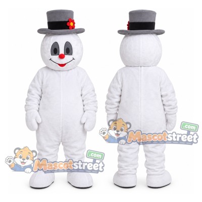 Snowman Mascot Costume with Gray Hat Snowman Mascot Costume with Gray Hat