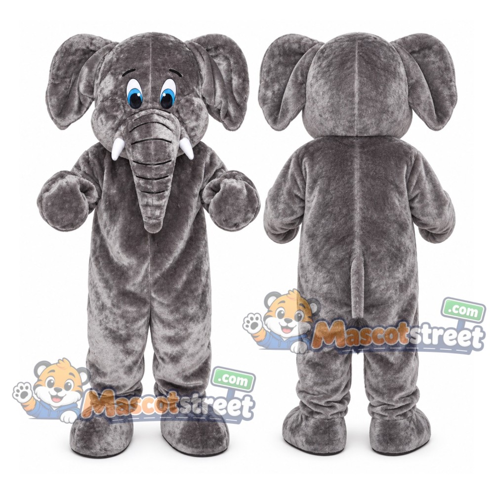 Gray Elephant Mascot Costume Gray Elephant Mascot Costume
