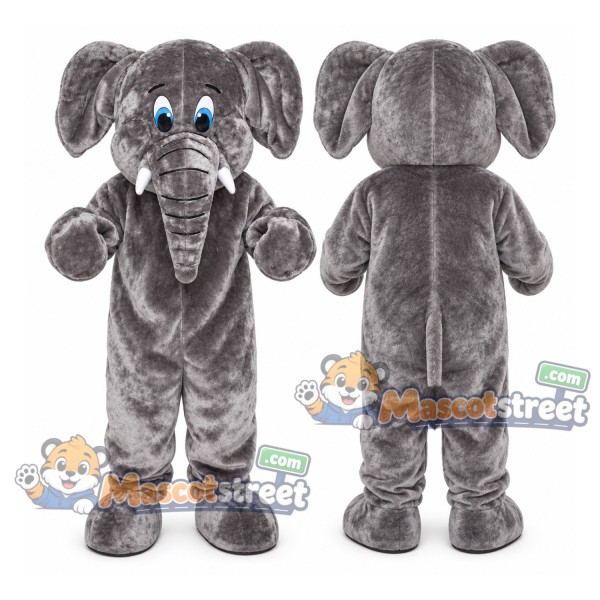 Gray Elephant Mascot Costume