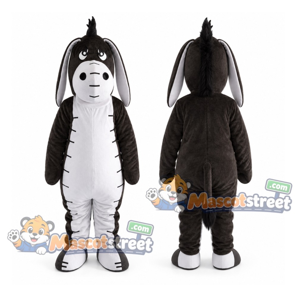 Gray Donkey Mascot Costume