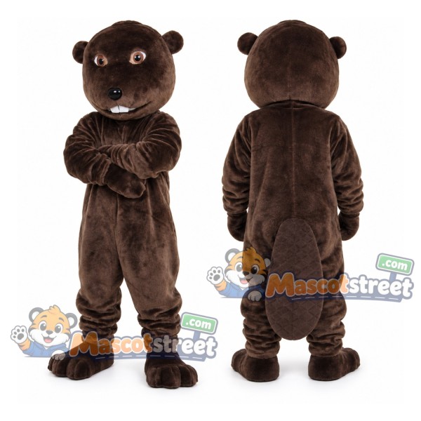 Brown Beaver Mascot Costume