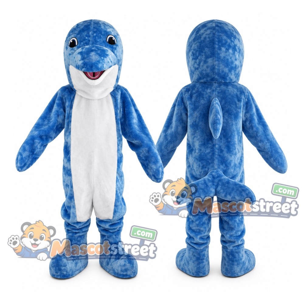 Blue Dolphin Mascot Costume Blue Dolphin Mascot Costume
