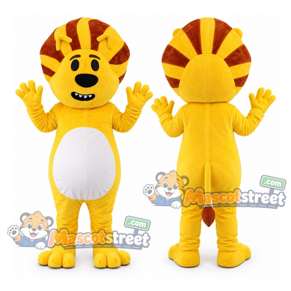 Yellow Lion Mascot Costume Yellow Lion Mascot Costume